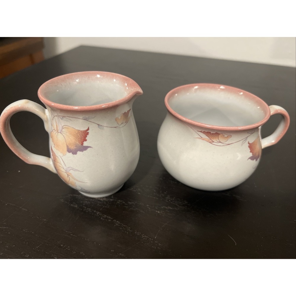 Denby Twilight 4" Milk / Cream Jug  and Open‎ Sugar Bowl
